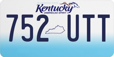 KY license plate 752UTT