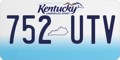 KY license plate 752UTV