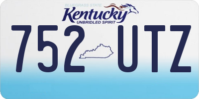 KY license plate 752UTZ