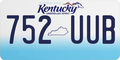 KY license plate 752UUB