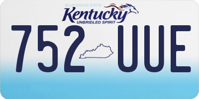 KY license plate 752UUE