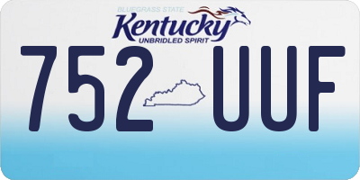 KY license plate 752UUF