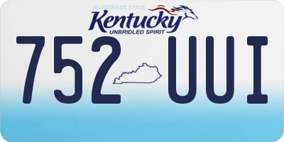 KY license plate 752UUI