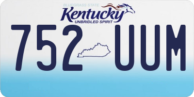 KY license plate 752UUM