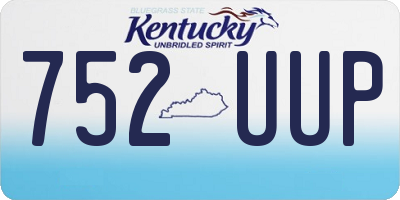 KY license plate 752UUP