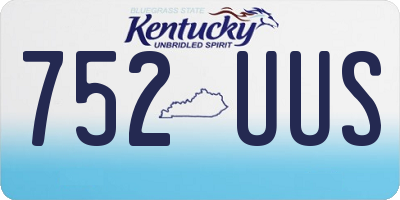 KY license plate 752UUS