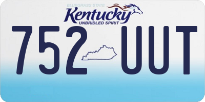KY license plate 752UUT