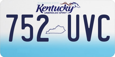 KY license plate 752UVC