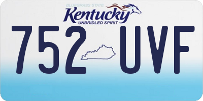 KY license plate 752UVF