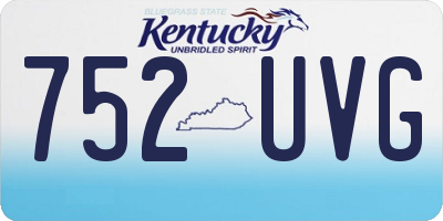 KY license plate 752UVG