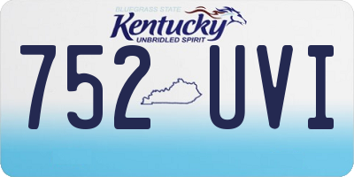 KY license plate 752UVI