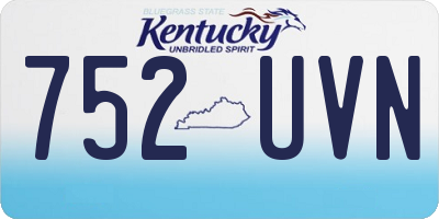 KY license plate 752UVN