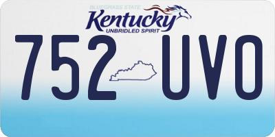 KY license plate 752UVO