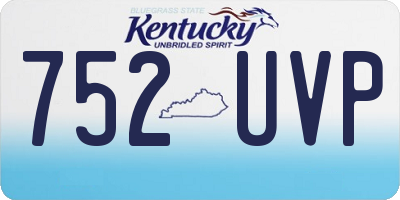 KY license plate 752UVP