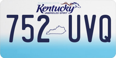 KY license plate 752UVQ