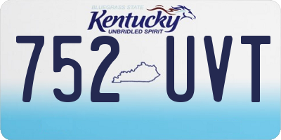 KY license plate 752UVT