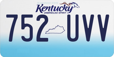 KY license plate 752UVV