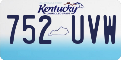KY license plate 752UVW