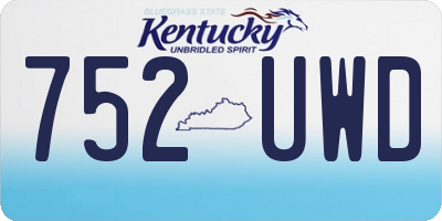 KY license plate 752UWD