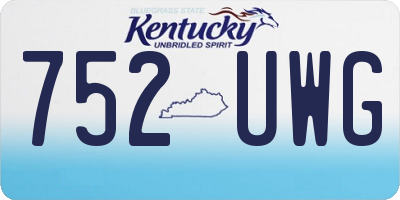 KY license plate 752UWG