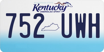 KY license plate 752UWH