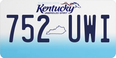 KY license plate 752UWI