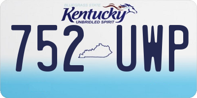 KY license plate 752UWP