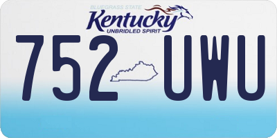 KY license plate 752UWU
