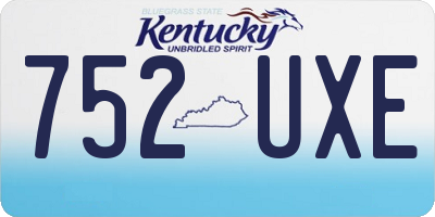 KY license plate 752UXE