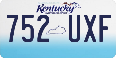 KY license plate 752UXF