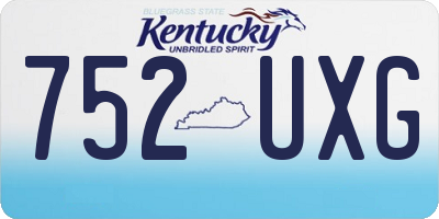 KY license plate 752UXG
