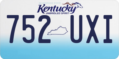 KY license plate 752UXI