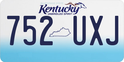 KY license plate 752UXJ