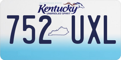 KY license plate 752UXL