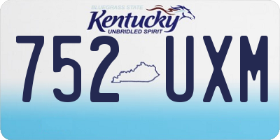 KY license plate 752UXM