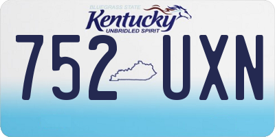 KY license plate 752UXN
