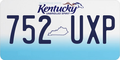 KY license plate 752UXP