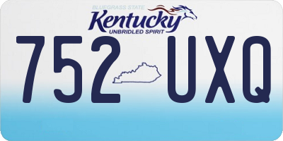 KY license plate 752UXQ