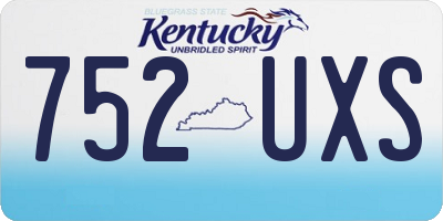 KY license plate 752UXS