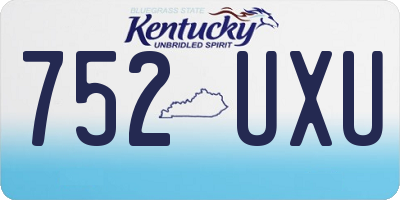 KY license plate 752UXU