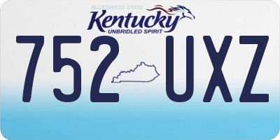 KY license plate 752UXZ