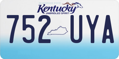 KY license plate 752UYA