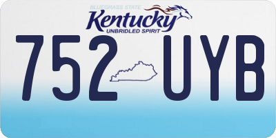 KY license plate 752UYB