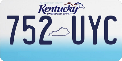 KY license plate 752UYC
