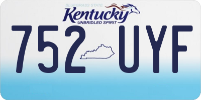 KY license plate 752UYF
