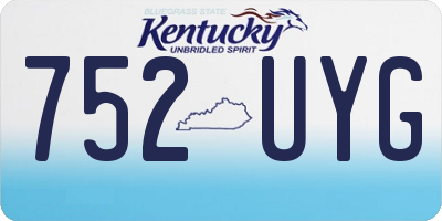 KY license plate 752UYG