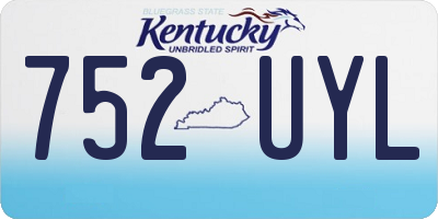 KY license plate 752UYL