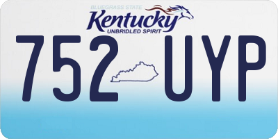 KY license plate 752UYP
