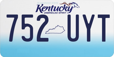KY license plate 752UYT
