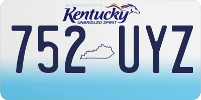 KY license plate 752UYZ